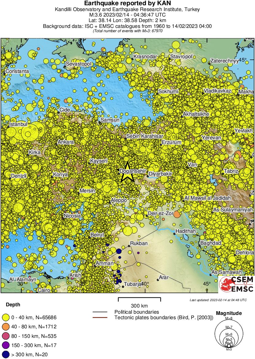 wide historical seismicity