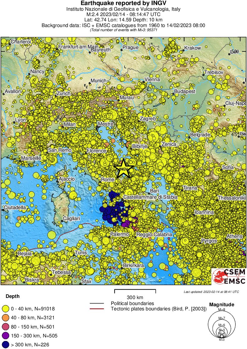 wide historical seismicity