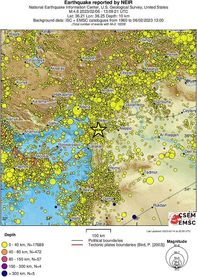regional historical seismicity