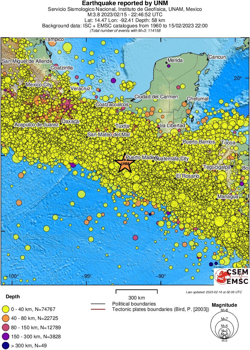 wide historical seismicity