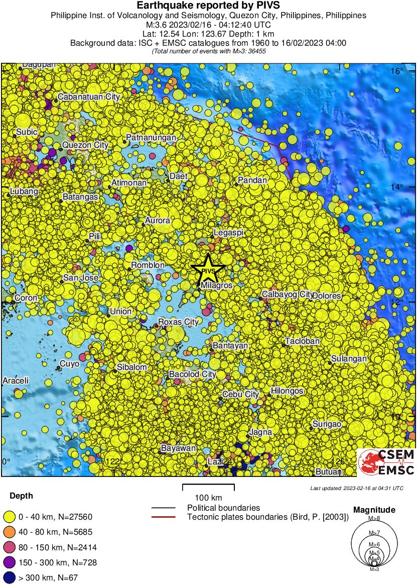 regional historical seismicity