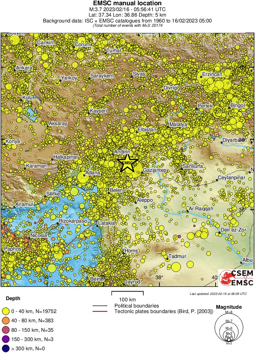 regional historical seismicity
