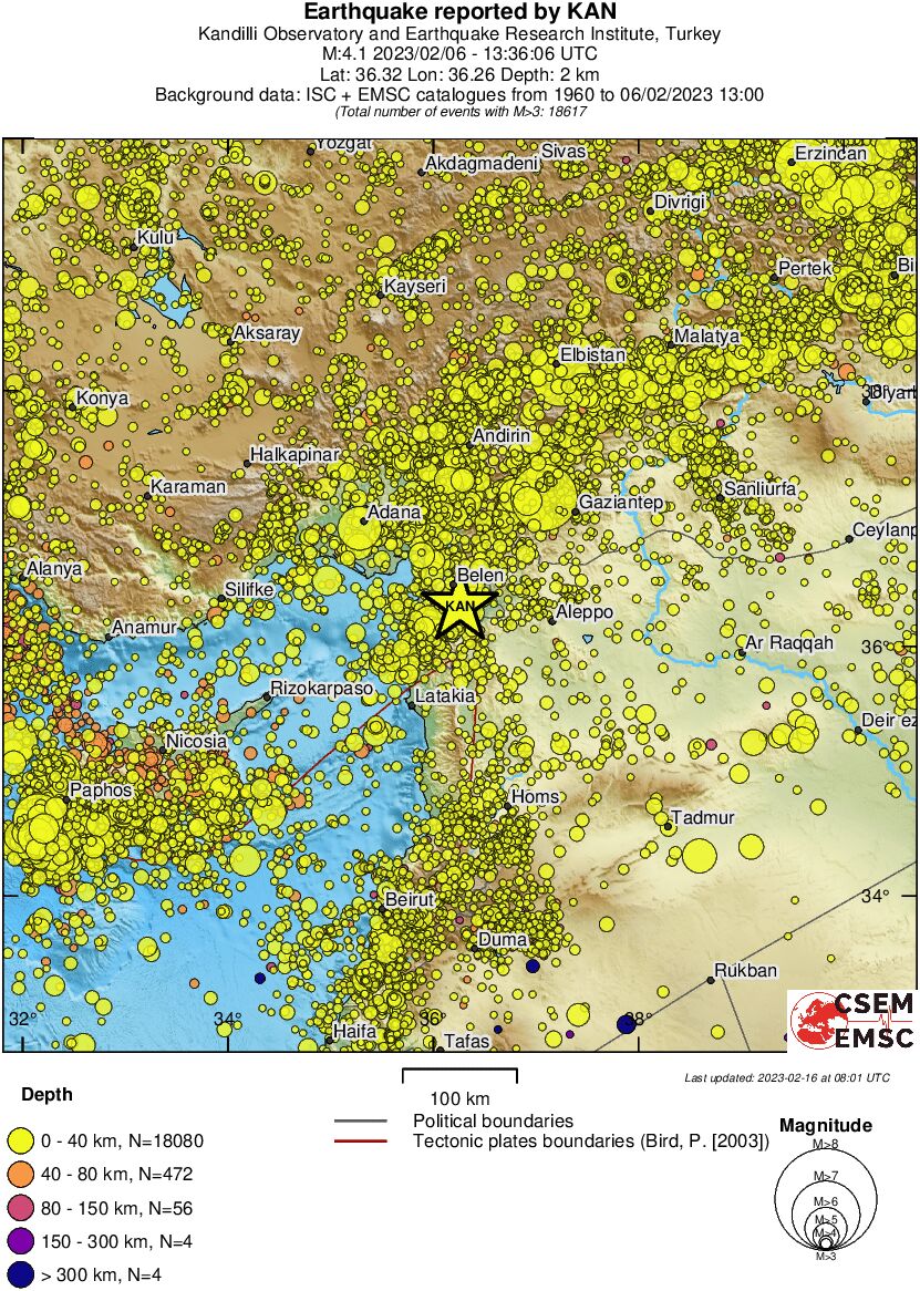 regional historical seismicity