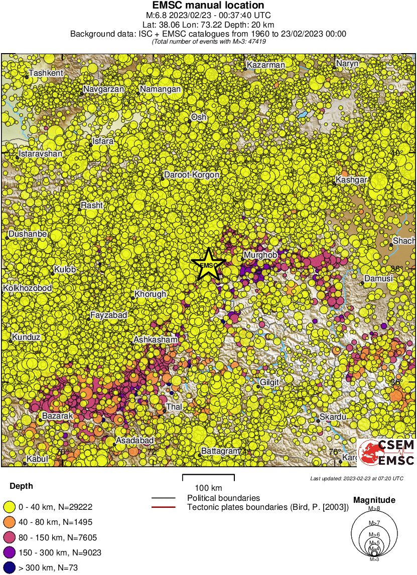 regional historical seismicity