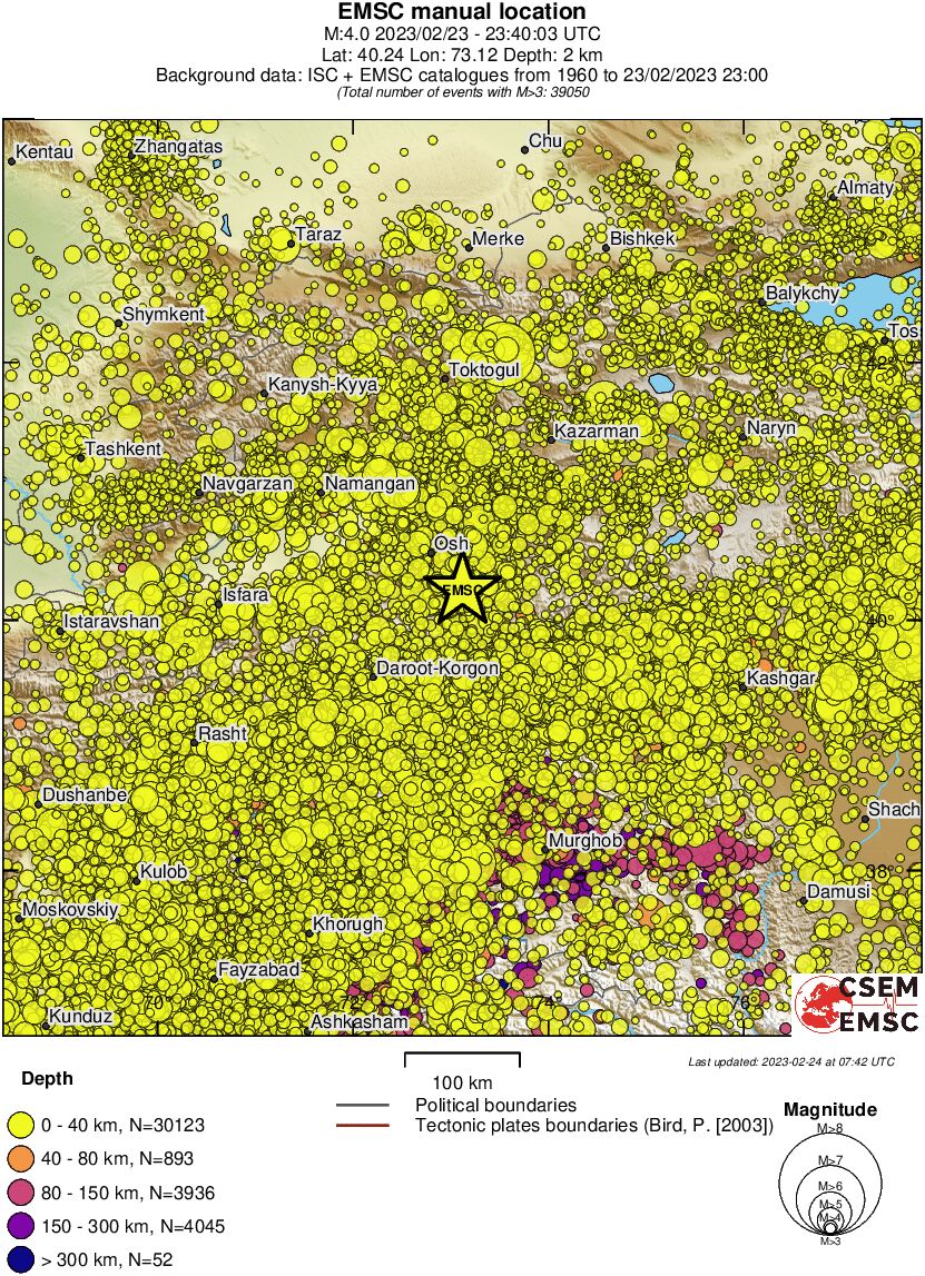 regional historical seismicity