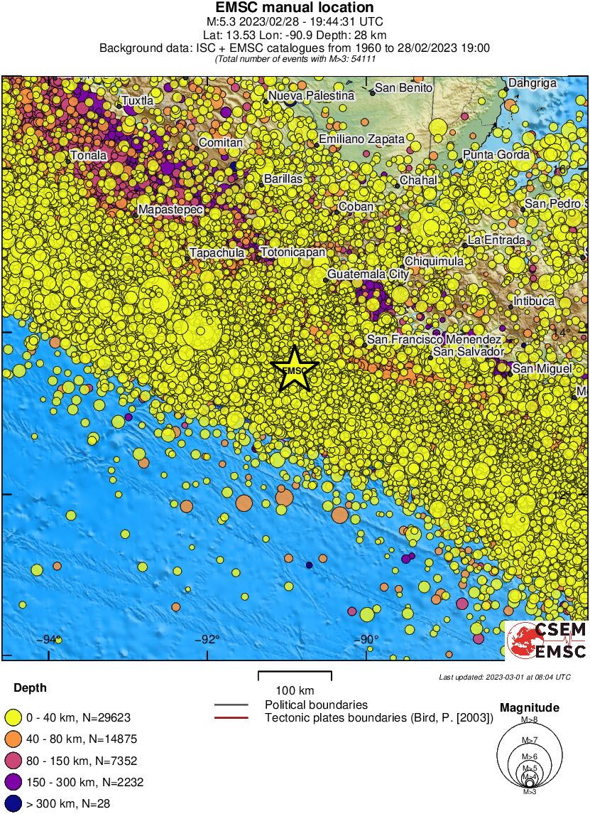 regional historical seismicity