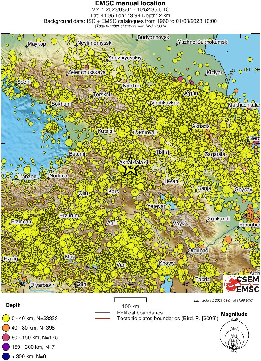 regional historical seismicity