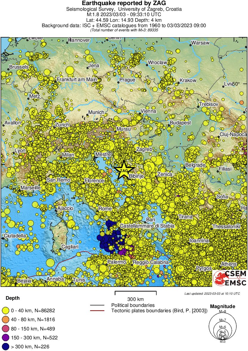 wide historical seismicity