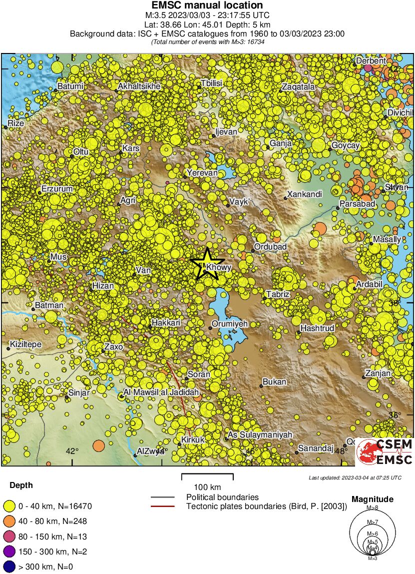 regional historical seismicity