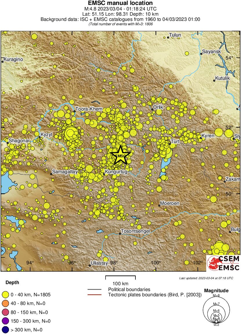 regional historical seismicity