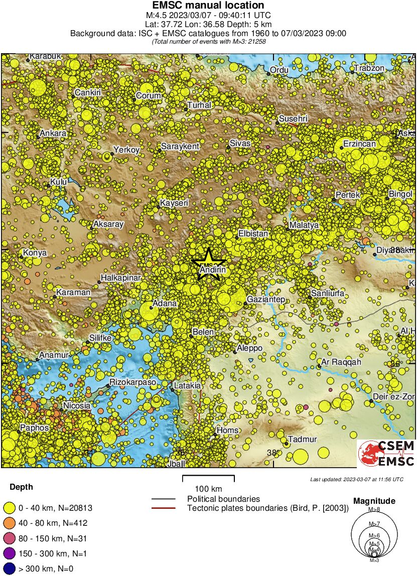 regional historical seismicity