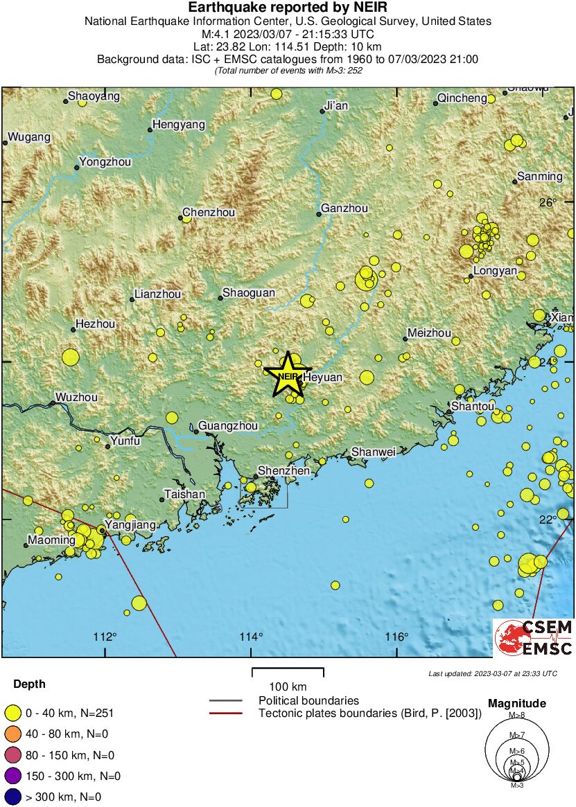 regional historical seismicity
