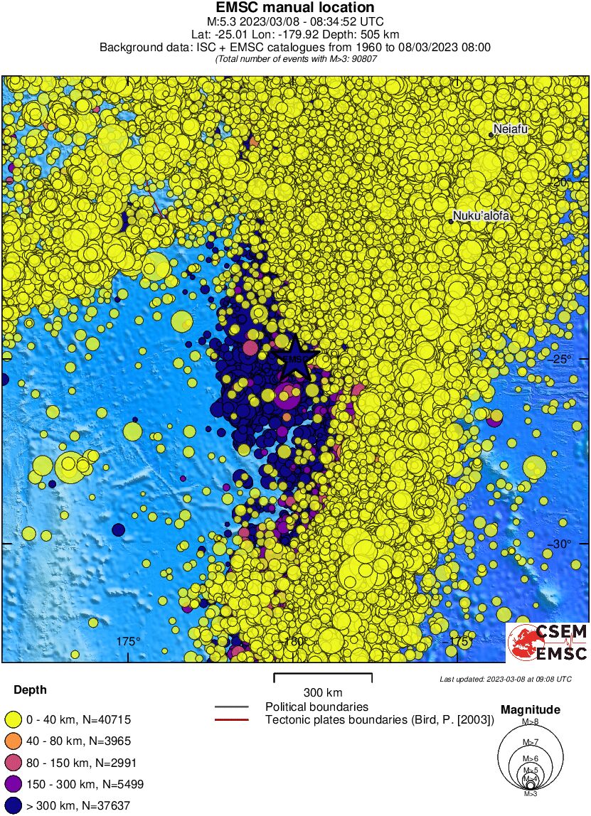 wide historical seismicity
