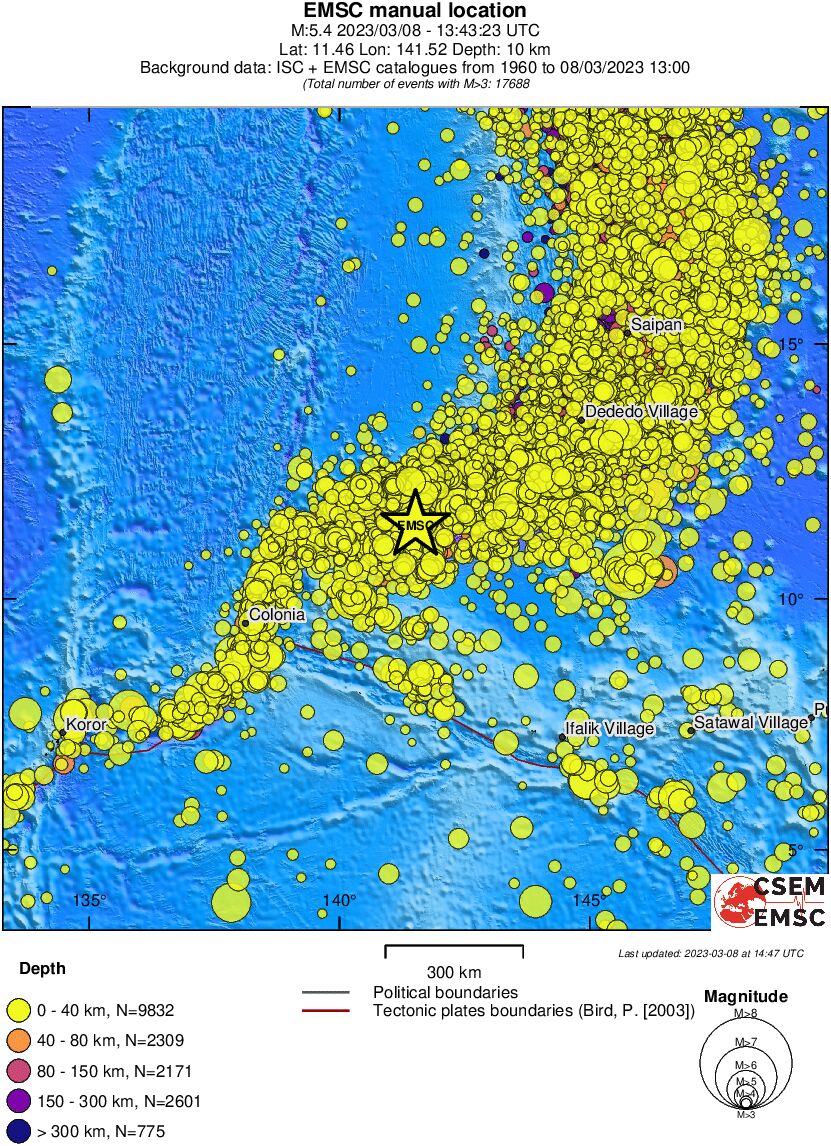 wide historical seismicity