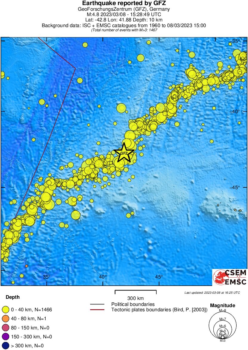 wide historical seismicity