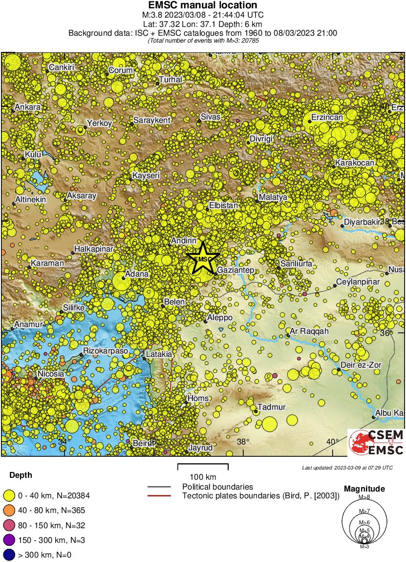 regional historical seismicity