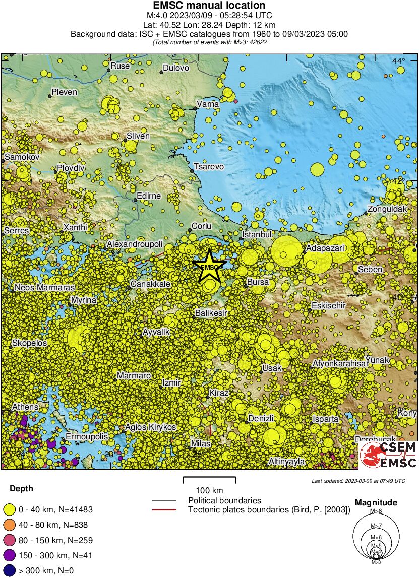 regional historical seismicity