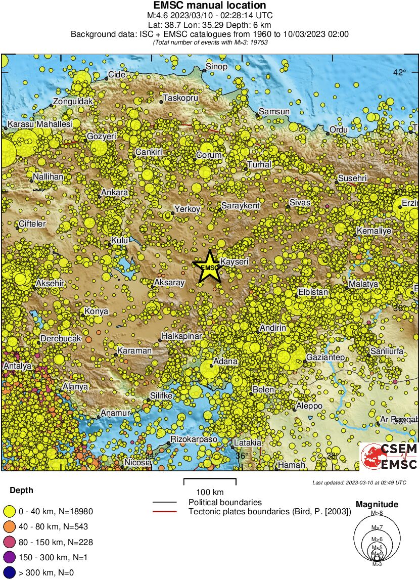 regional historical seismicity