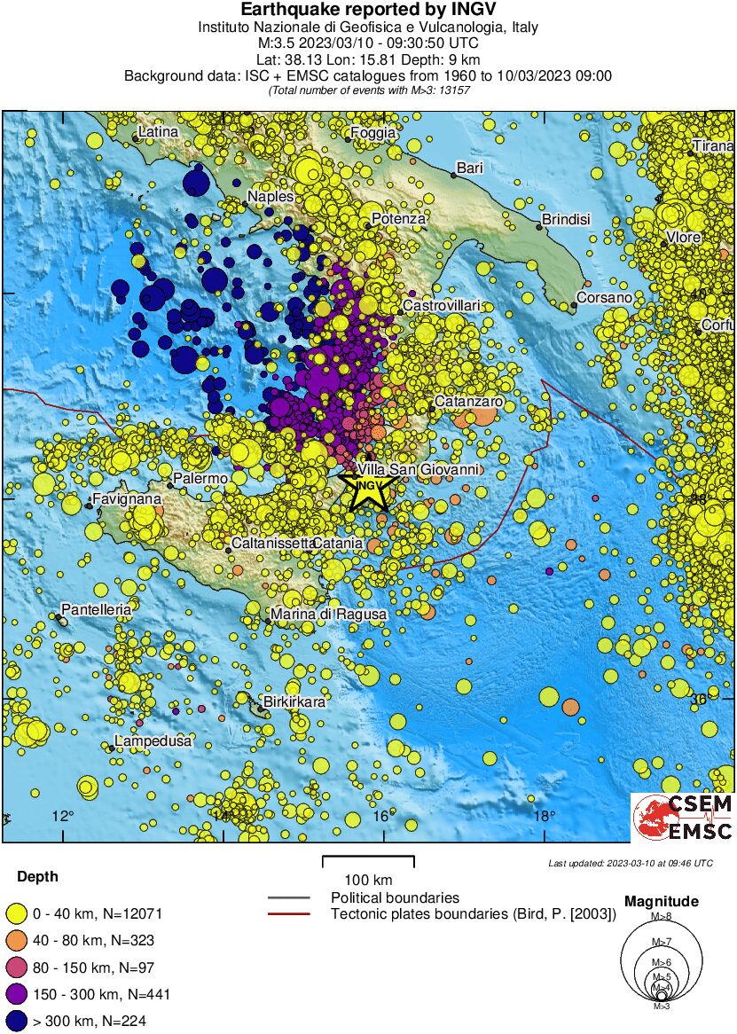 regional historical seismicity