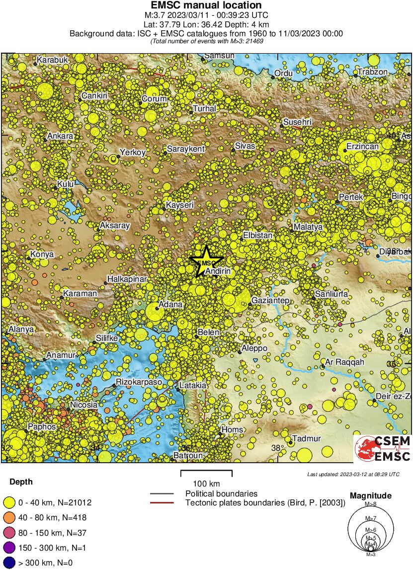 regional historical seismicity