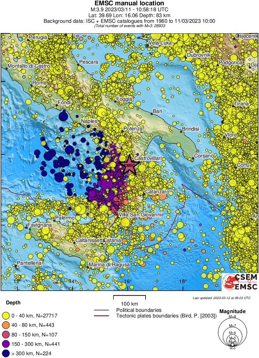 regional historical seismicity