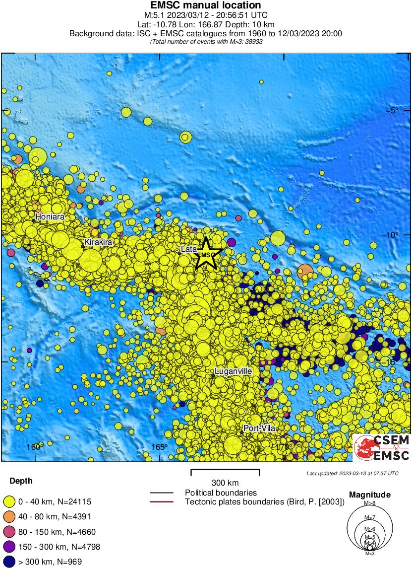 wide historical seismicity