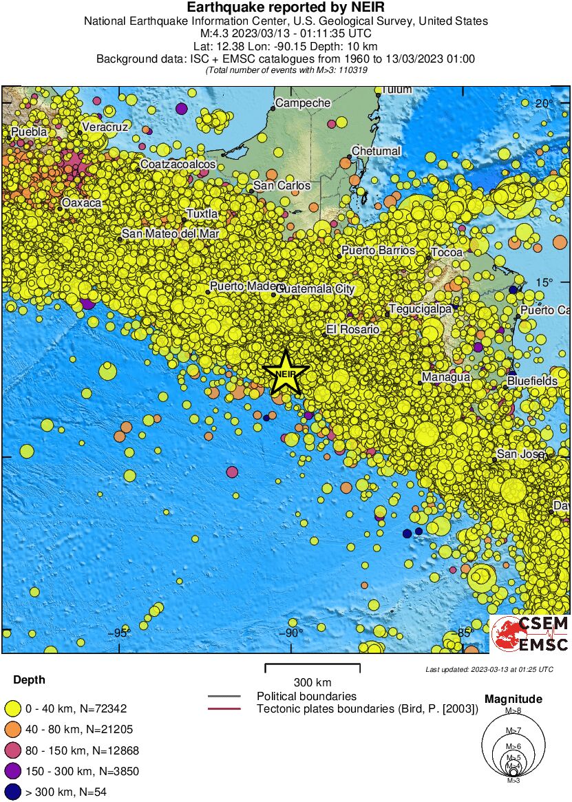 wide historical seismicity