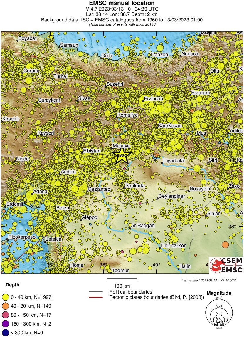 regional historical seismicity