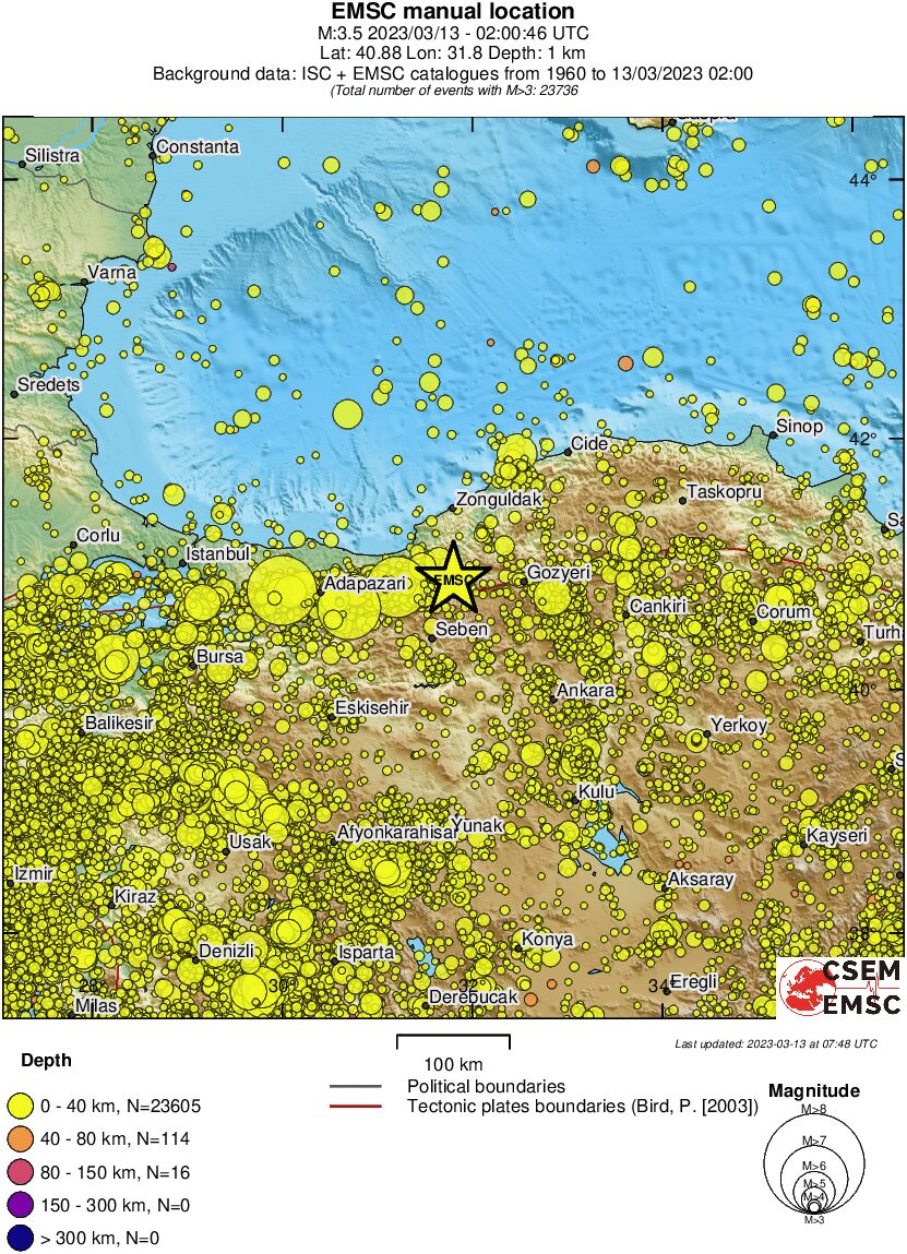 regional historical seismicity
