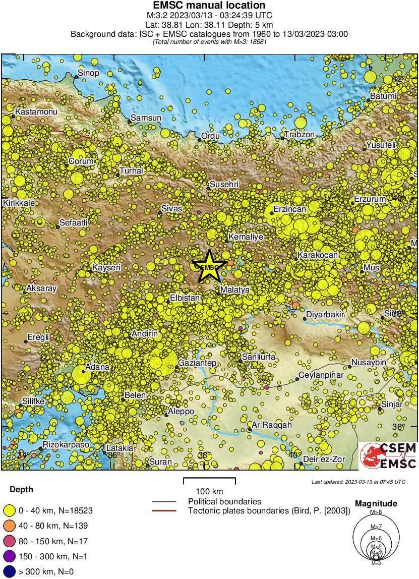 regional historical seismicity