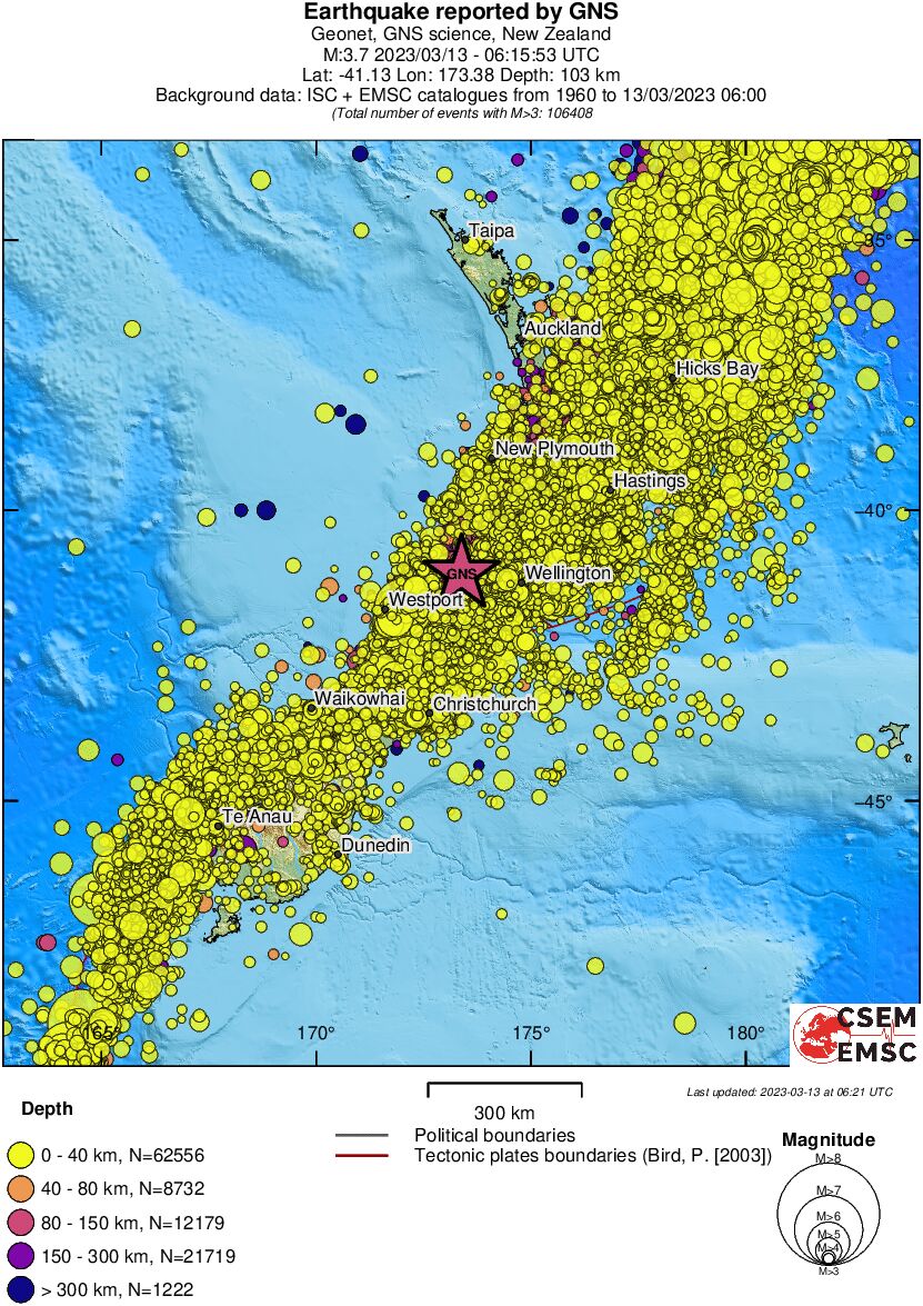 wide historical seismicity