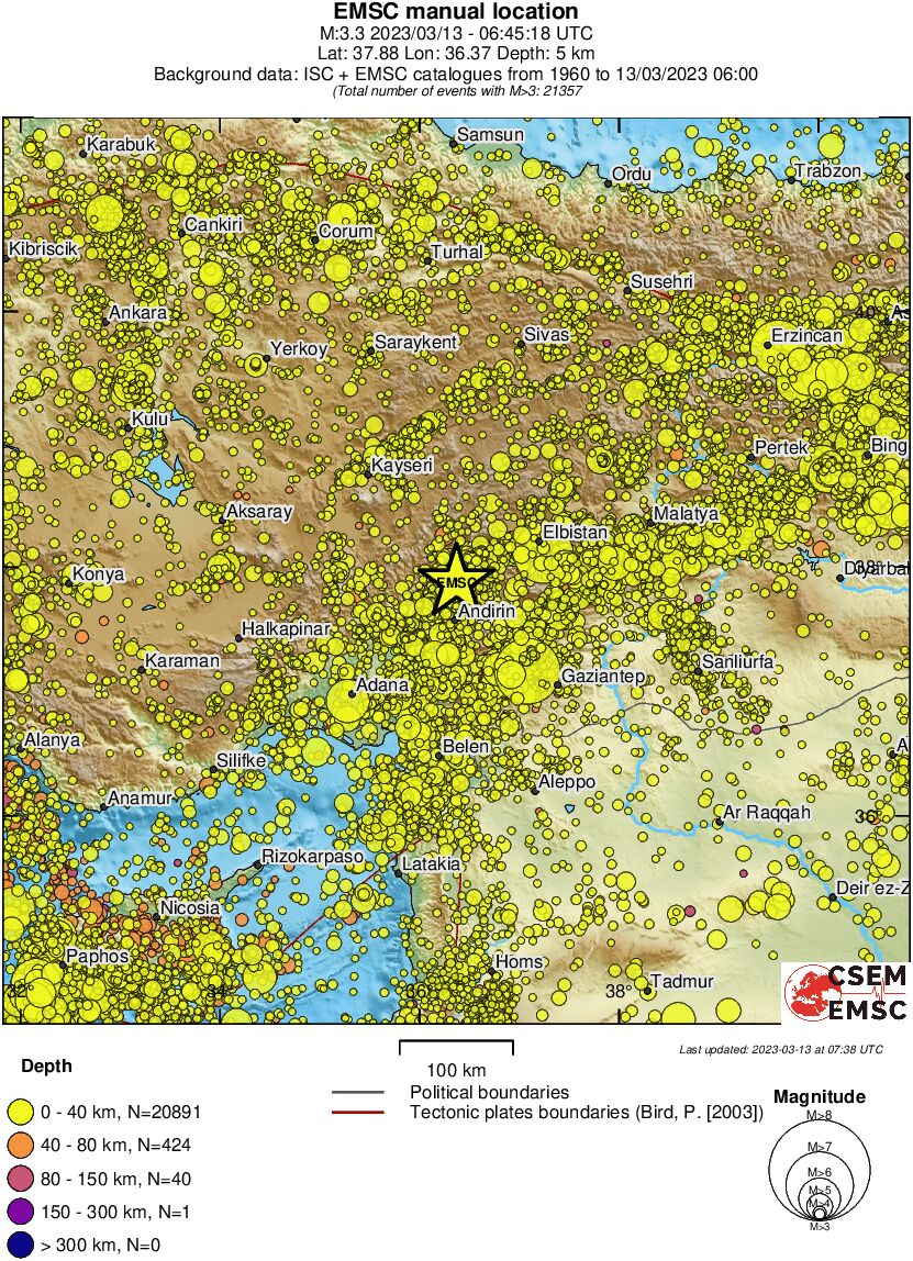 regional historical seismicity