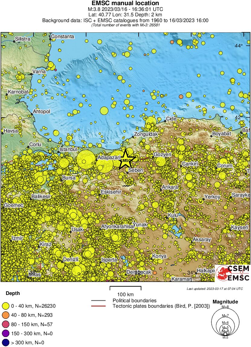 regional historical seismicity