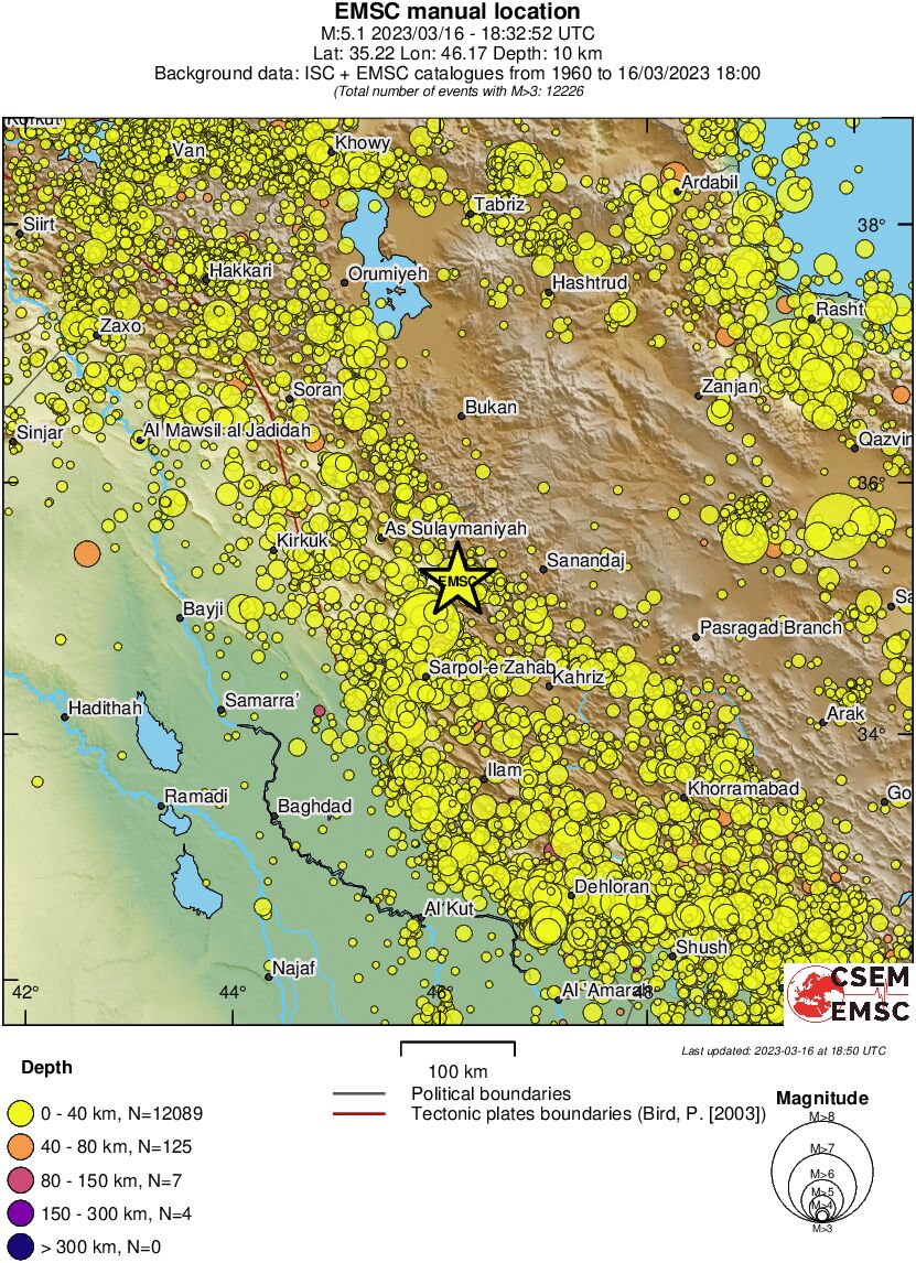 regional historical seismicity