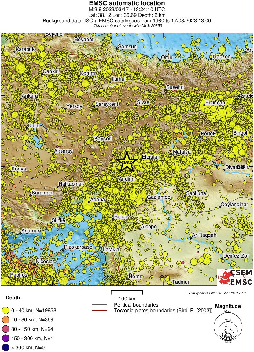 regional historical seismicity