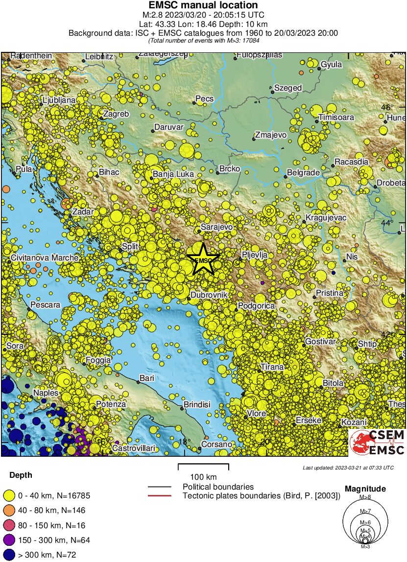regional historical seismicity