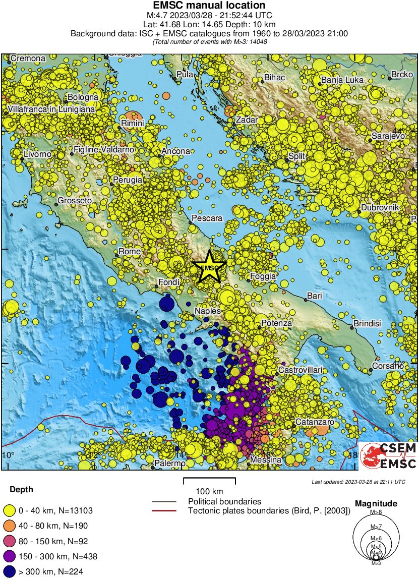 regional historical seismicity