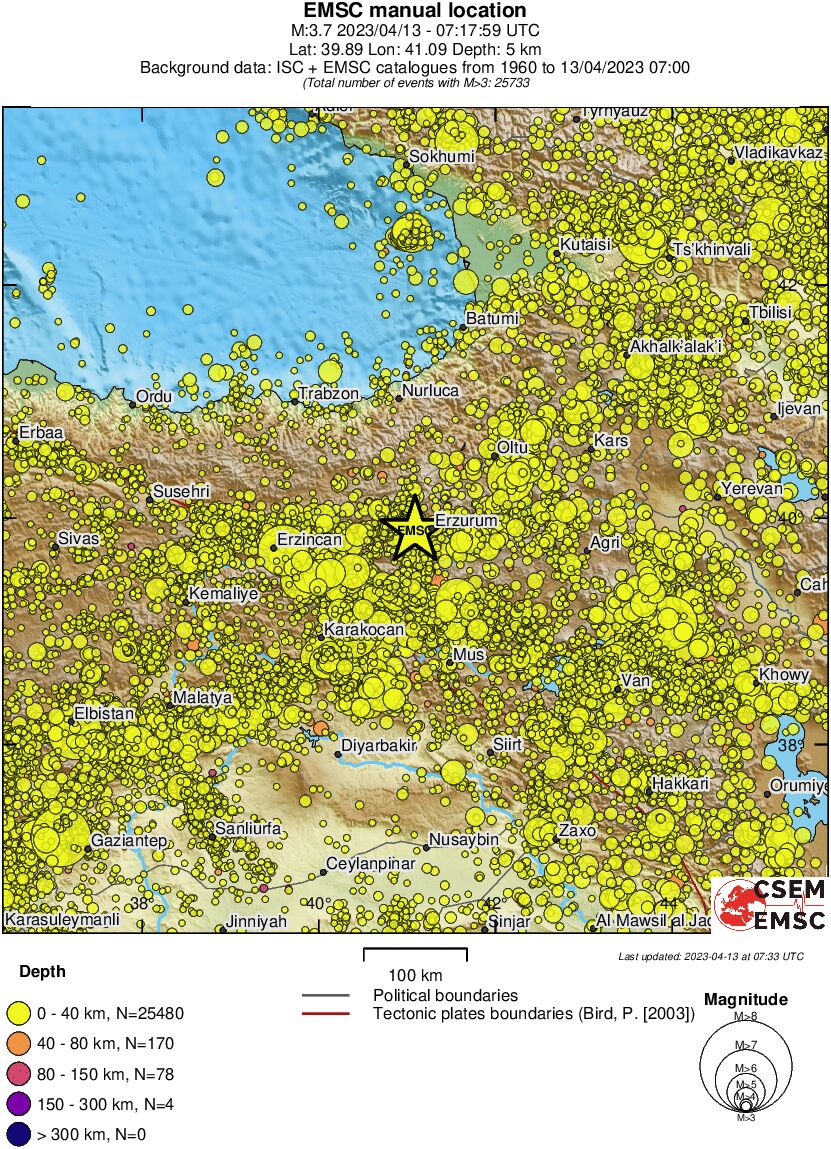 regional historical seismicity