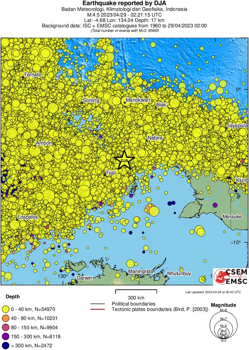 wide historical seismicity