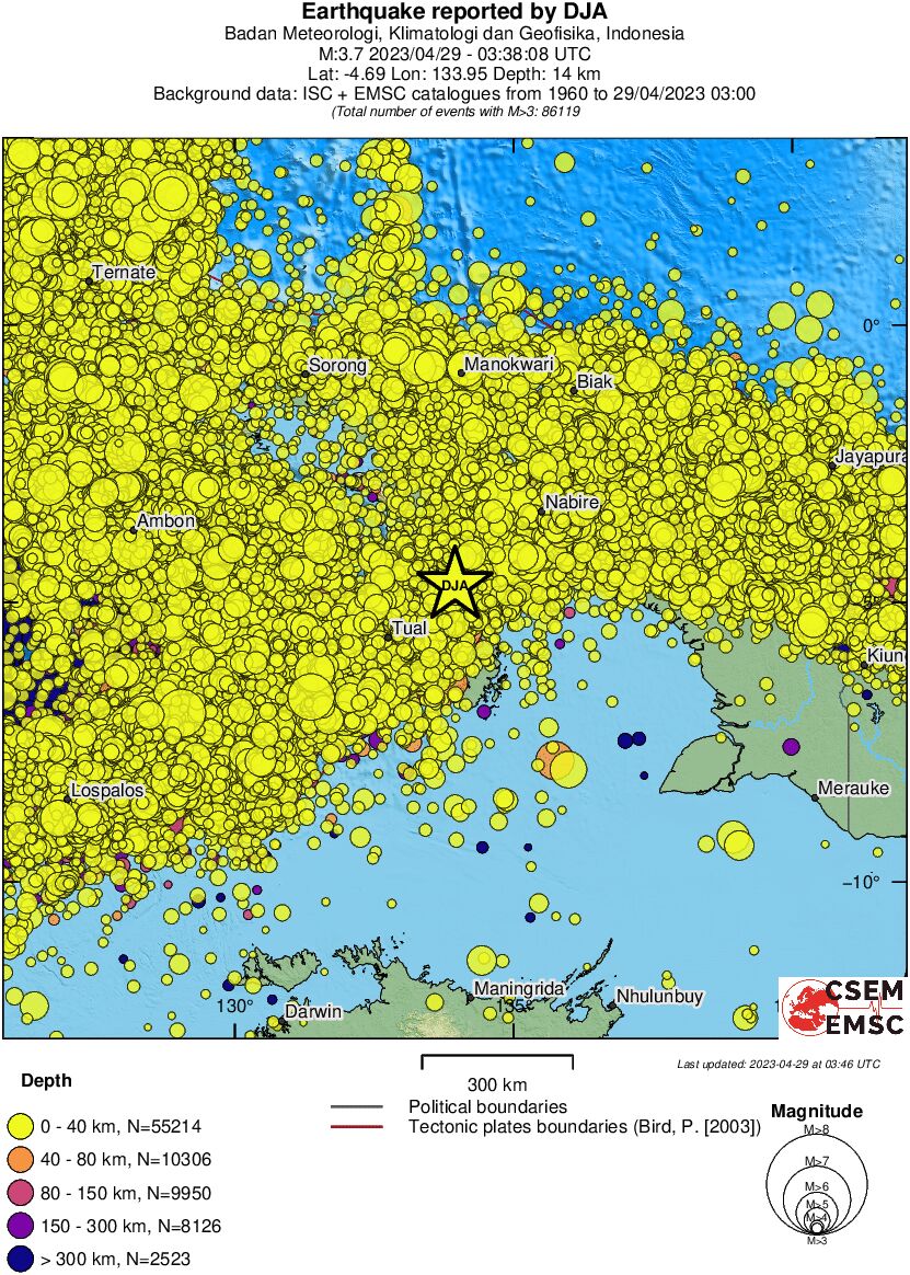 wide historical seismicity