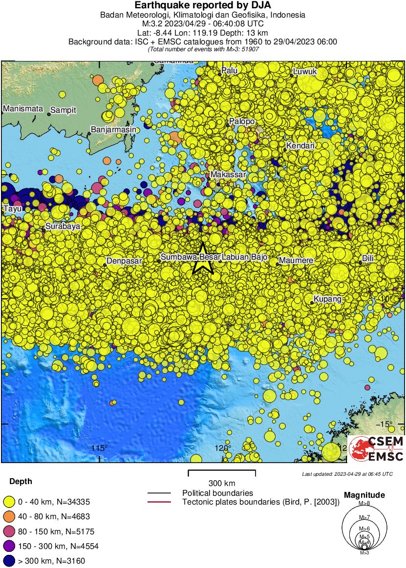 wide historical seismicity