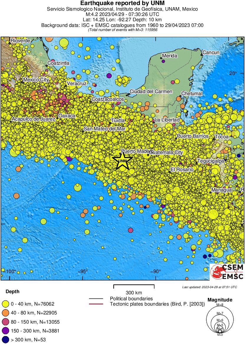 wide historical seismicity