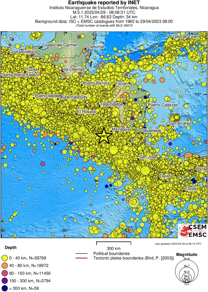 wide historical seismicity