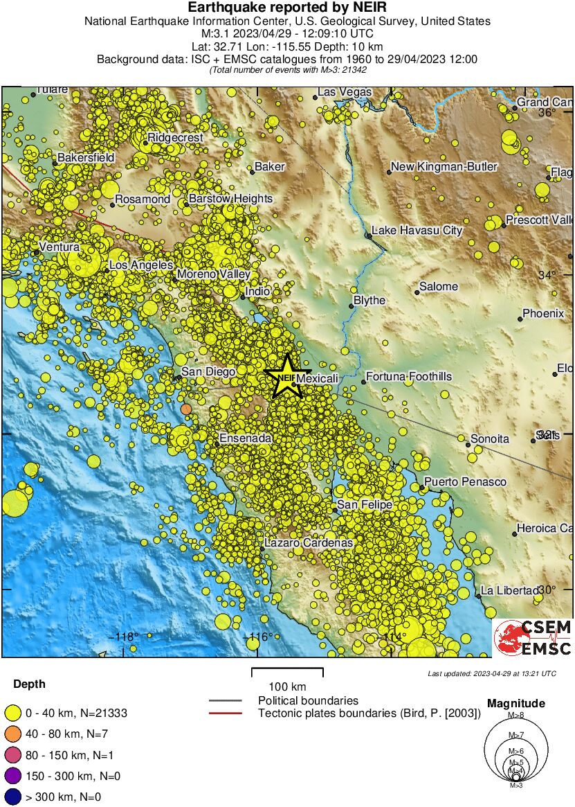 regional historical seismicity