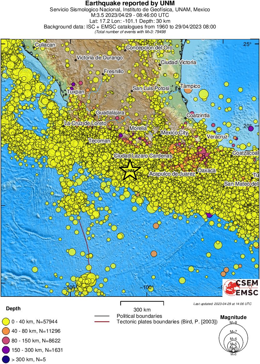 wide historical seismicity