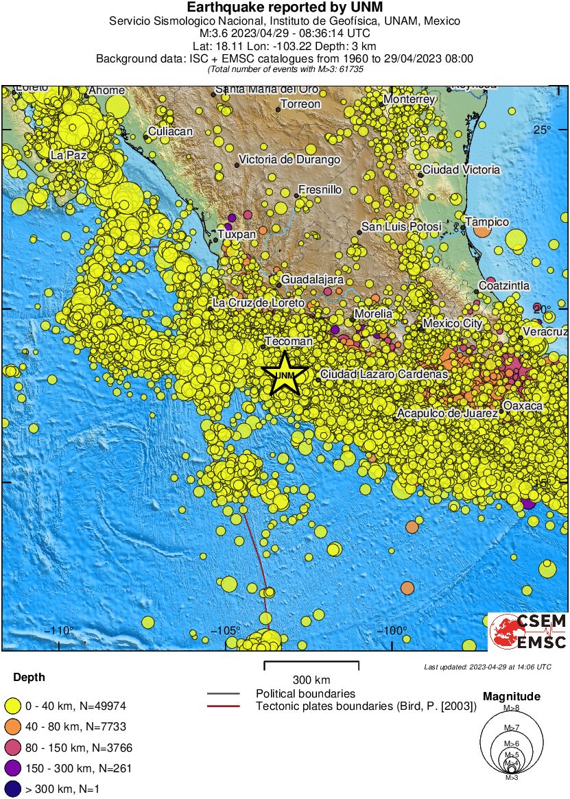 wide historical seismicity