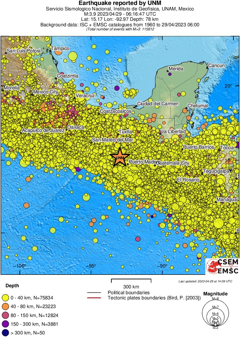 wide historical seismicity