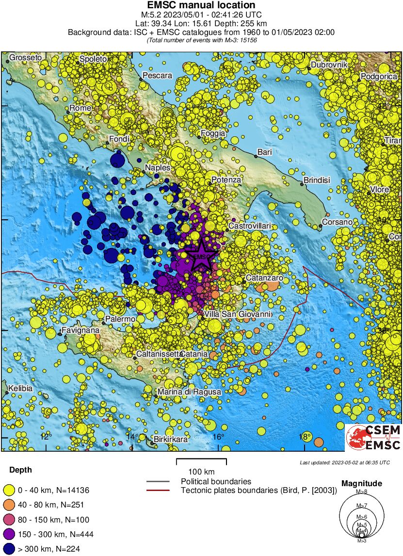 regional historical seismicity
