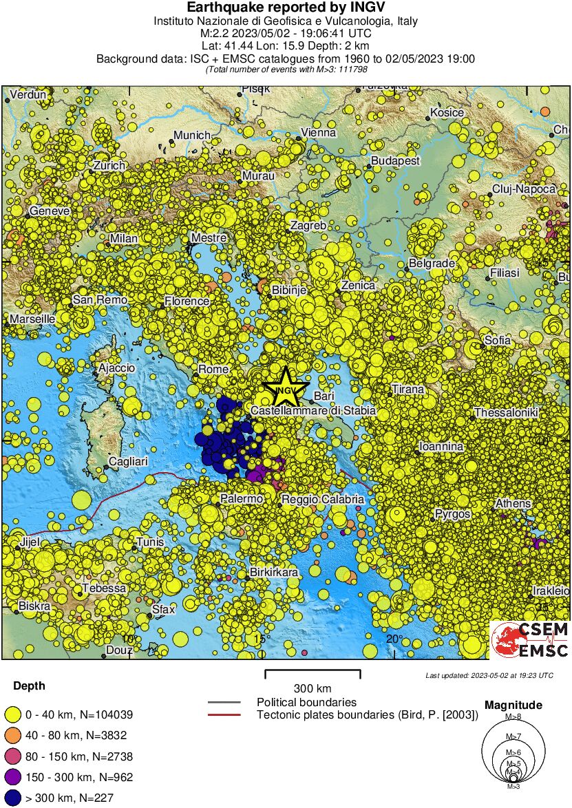 wide historical seismicity