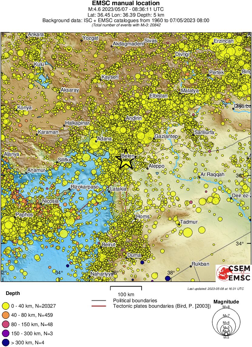 regional historical seismicity